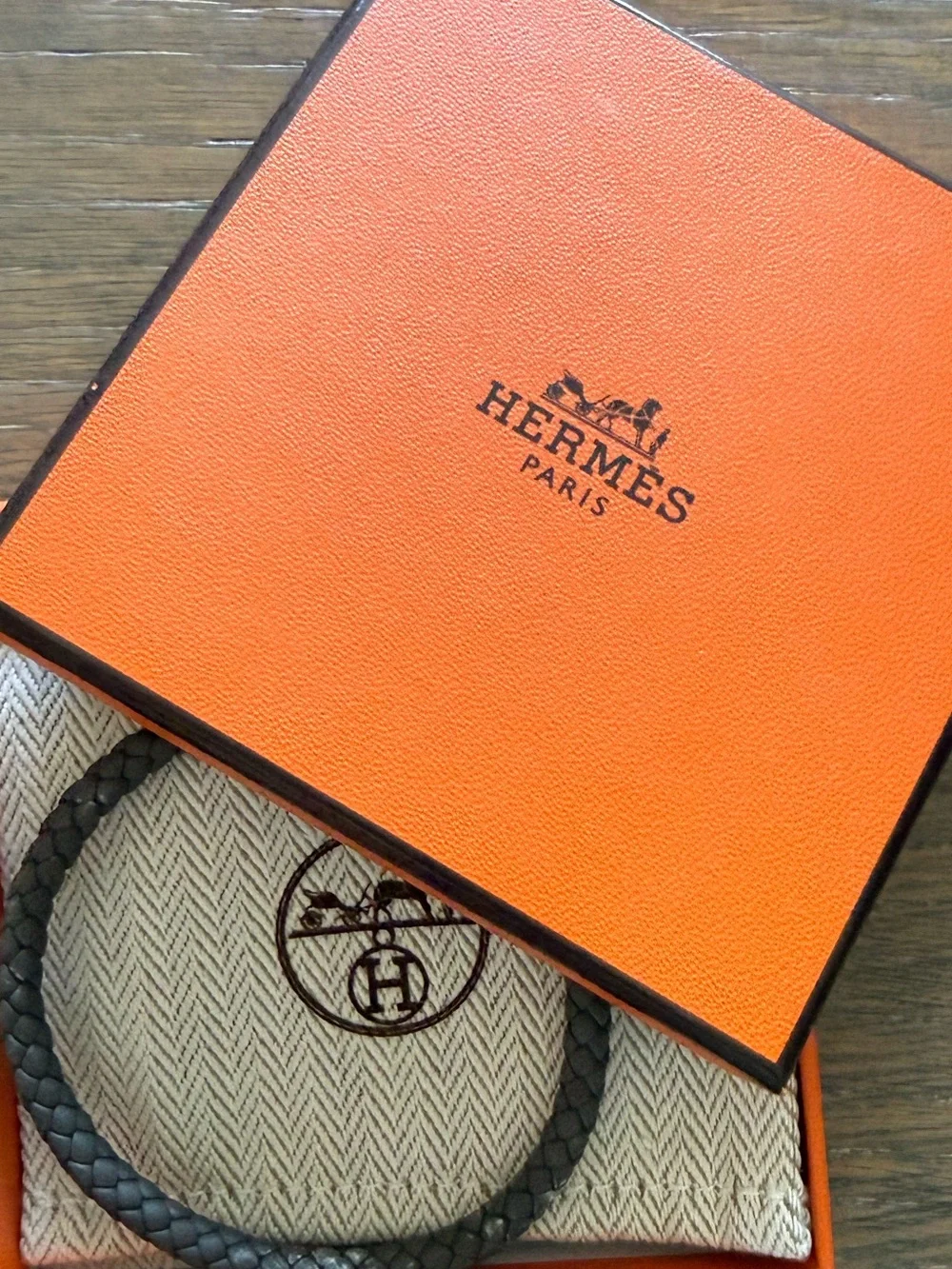 Hermes Braided Leather Men's Bracelet